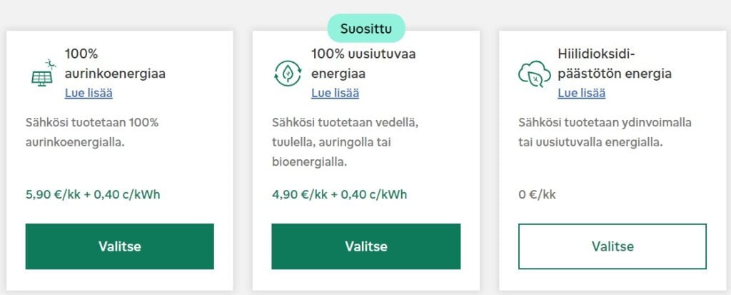 Vihreä sähkö Fortum